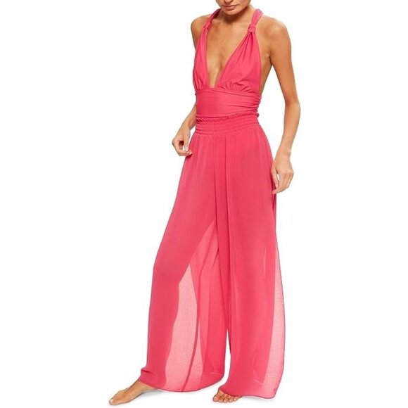 Ramy Brook Women's Standard Textured Athena Pant Perfect Pink Size: M NWT